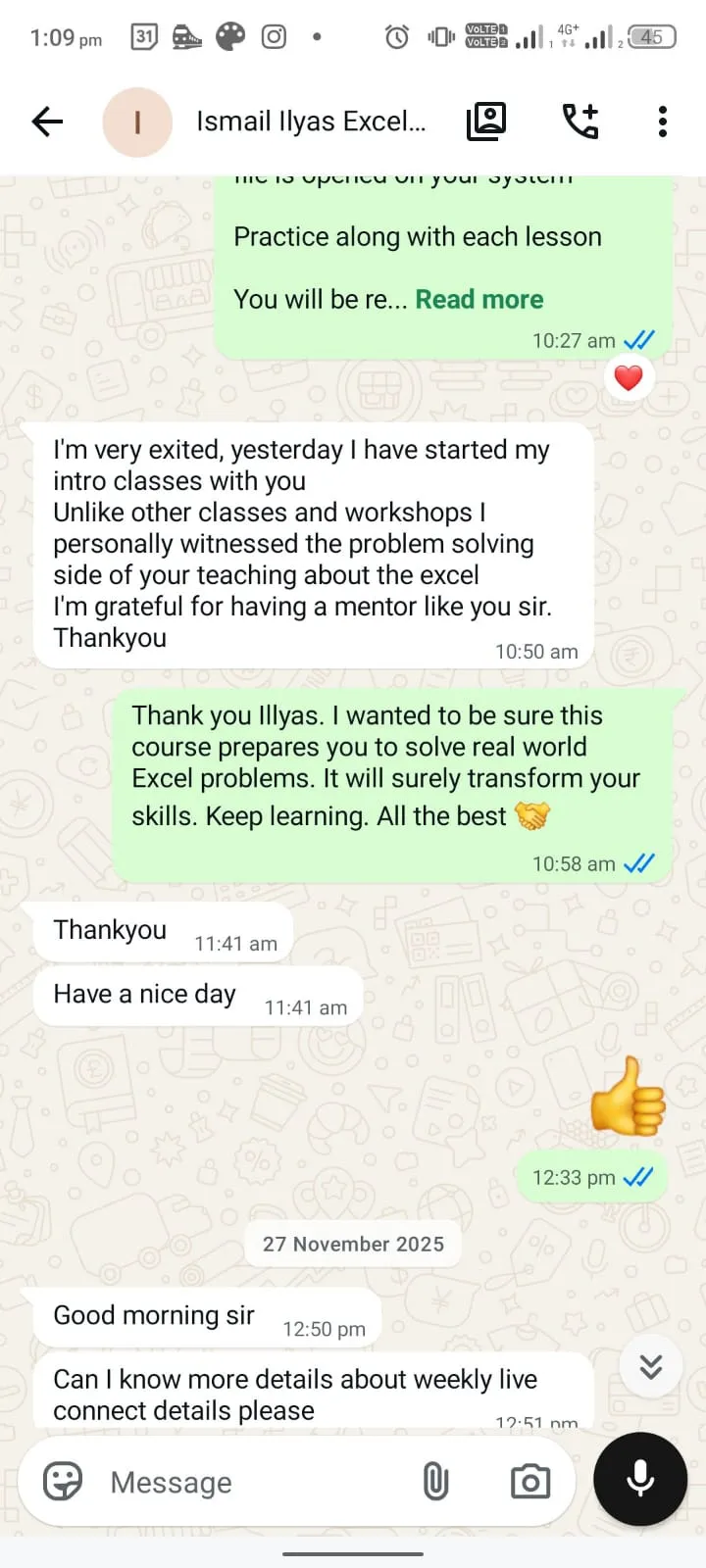 Student feedback 2 shared with SOBH's Analytics